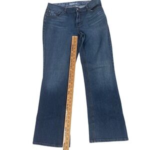 Chicos Platinum Medium Wash Embroidered Beaded Jeans Size 2 Regular 30 Inseam